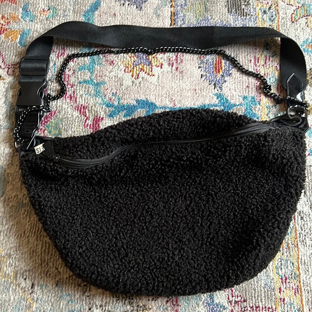 Beis faux Sherpa crossbody